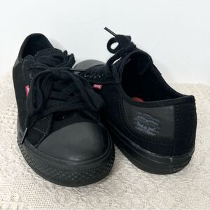 Black Levi's Stan Buck Canvas Sneakers - Women's Size 7.5 - Low Top Lace Up